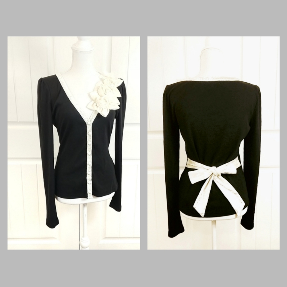 A'reve Black Boho Festival Cardigan Crushed Velvet